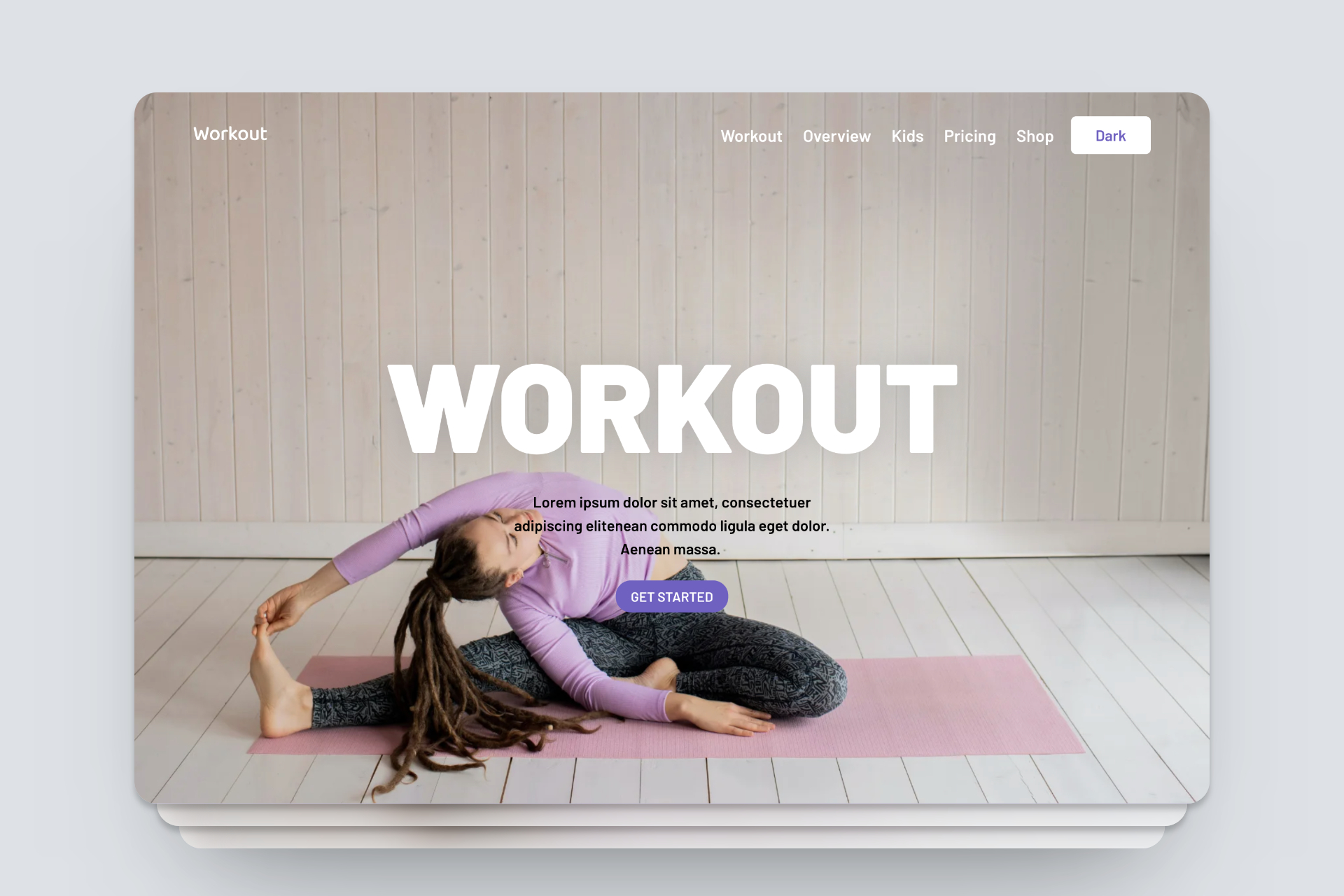 Workout website template for blocs